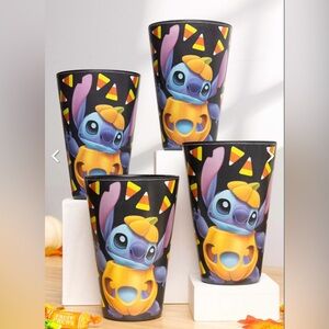 NEW WITHOUT TAG Disney Stitch Jack O' Lantern Set of
4 Halloween Black Tumblers